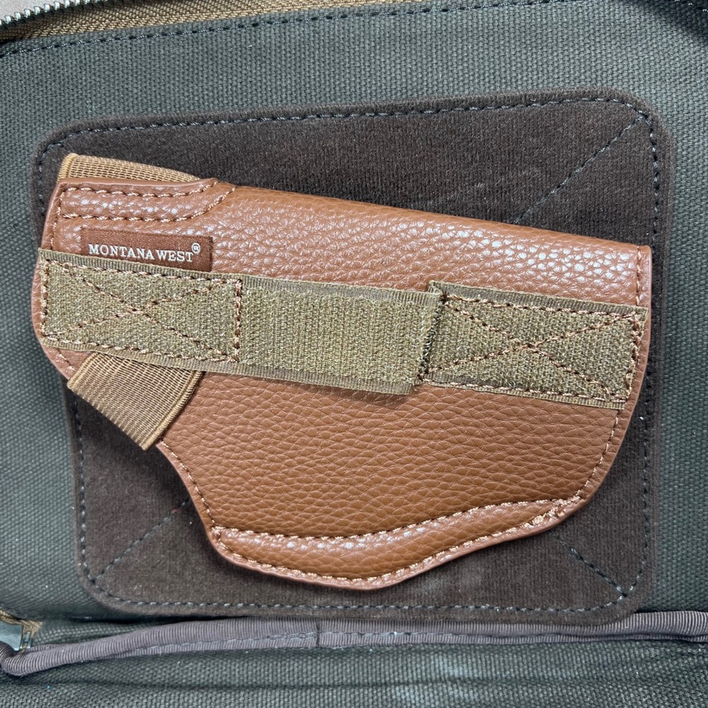 Montana‎ West Womens Leather Concealed Carry Crossbody Bag Brown Western Studded - Picture 6 of 13